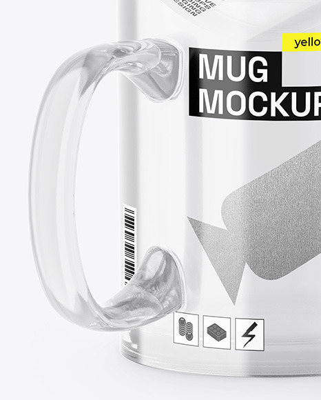 Three Clear Mugs Mockup