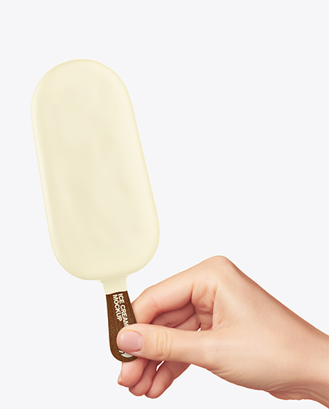 Ice Cream in a Hand Mockup