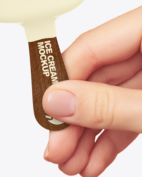 Ice Cream in a Hand Mockup