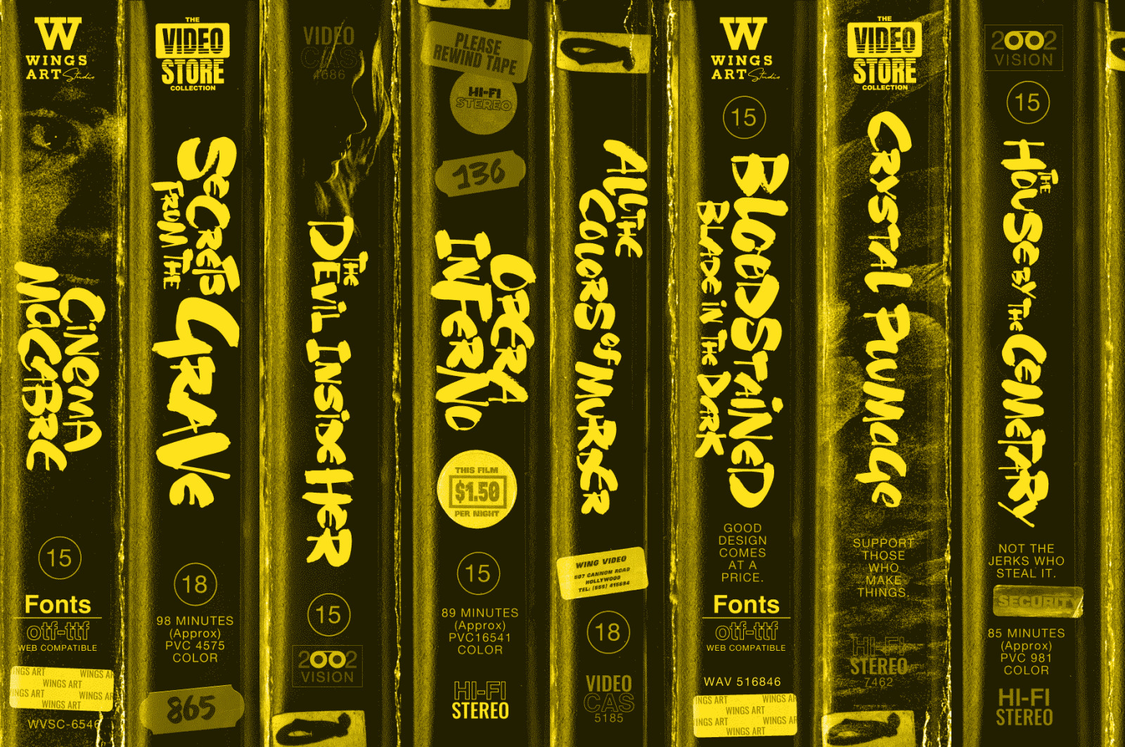Cinema Macabre: Horror Fonts Torn from the Pages of Giallo Cinema Macabre: Horror Fonts Torn from the Pages of Giallo