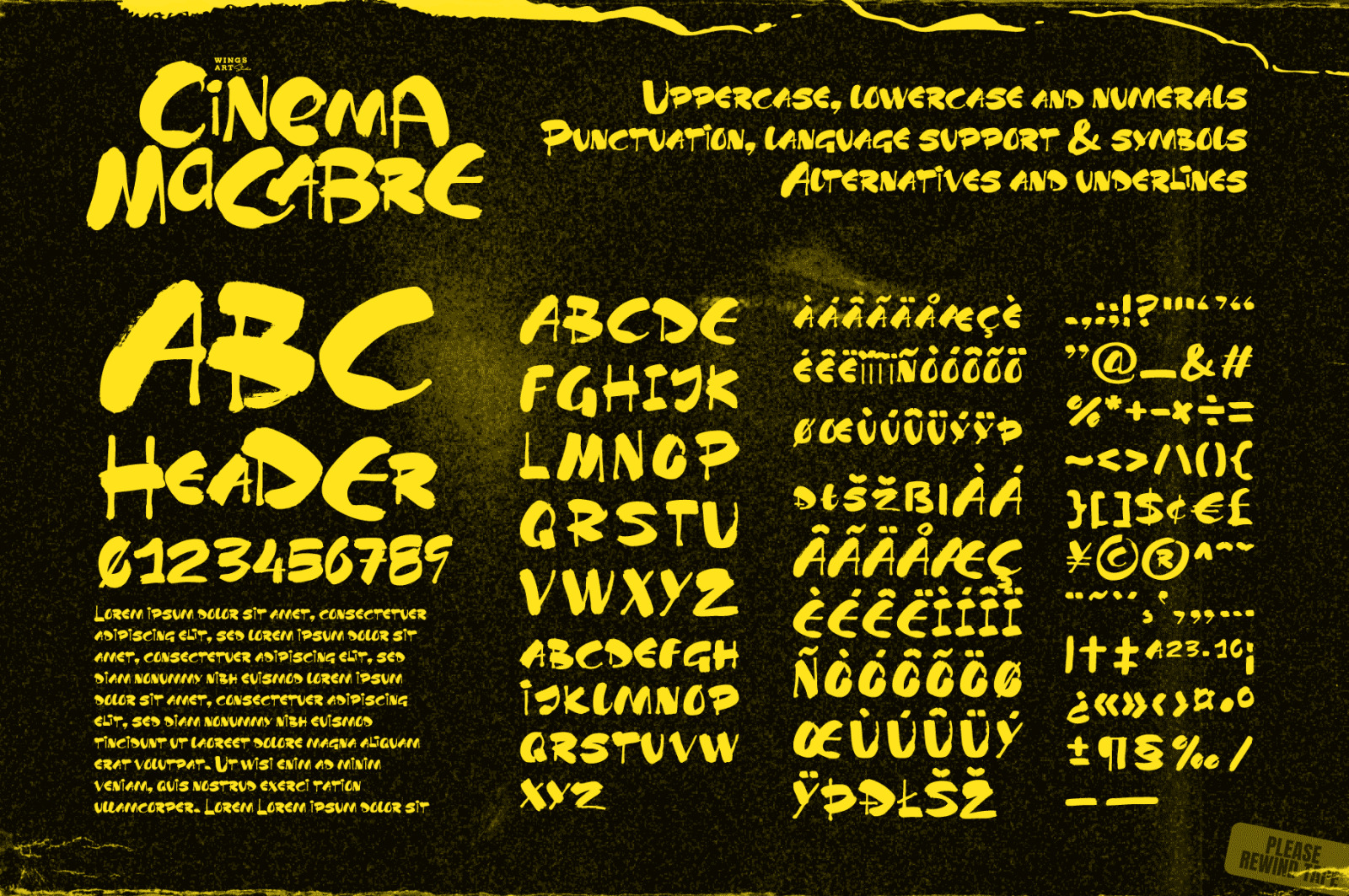 Cinema Macabre: Horror Fonts Torn from the Pages of Giallo Cinema Macabre: Horror Fonts Torn from the Pages of Giallo