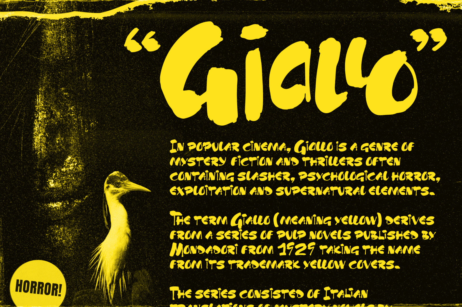 Cinema Macabre: Horror Fonts Torn from the Pages of Giallo Cinema Macabre: Horror Fonts Torn from the Pages of Giallo