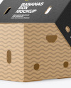 Corrugated Box with Bananas Mockup