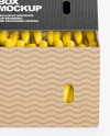 Corrugated Box with Bananas Mockup