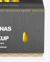 Corrugated Box with Bananas Mockup