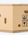 Kraft Box with Bananas Mockup