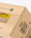 Kraft Box with Bananas Mockup