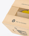 Kraft Box with Bananas Mockup