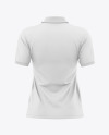 Women's Polo T-Shirt Mockup - Back View