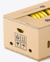 Two Kraft Boxes with Bananas Mockup