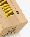 Two Kraft Boxes with Bananas Mockup