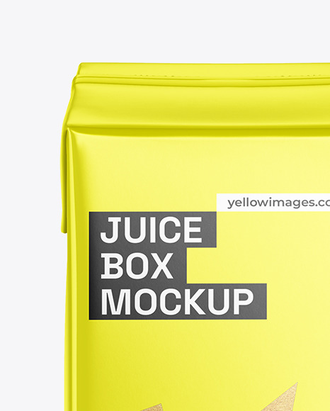 Metallized Carton Juice Box Mockup