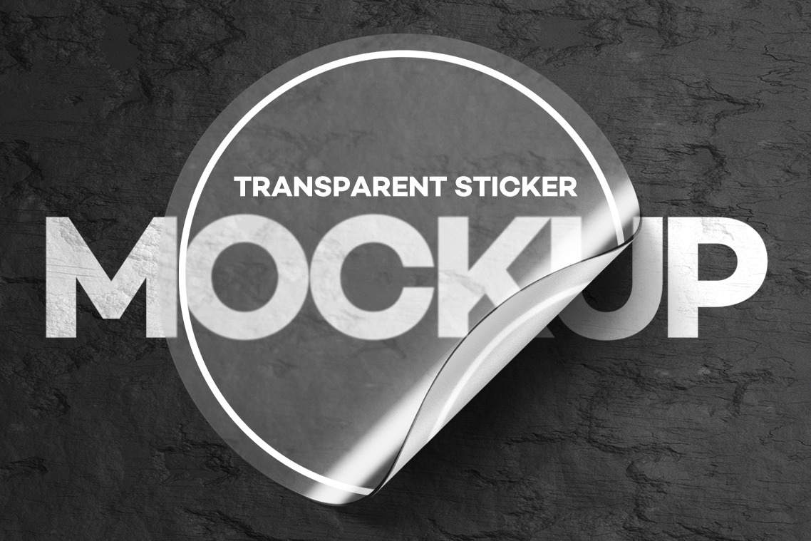 Transparent Sticker Mockup