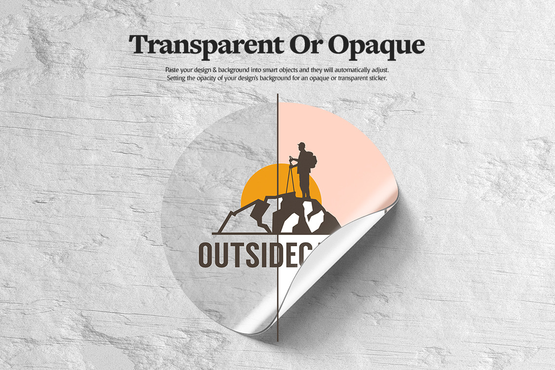 Transparent Sticker Mockup Transparent Sticker Mockup