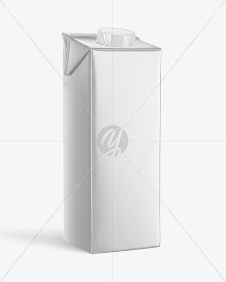 Metallized Carton Juice Box Mockup