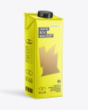 Metallized Carton Juice Box Mockup