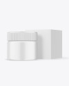 Cosmetic Jar With Box Mockup