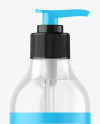 Clear Cosmetic Bottle with Pump Mockup