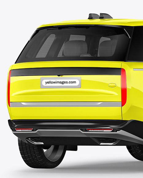 Crossover SUV Mockup - Back Half Side View