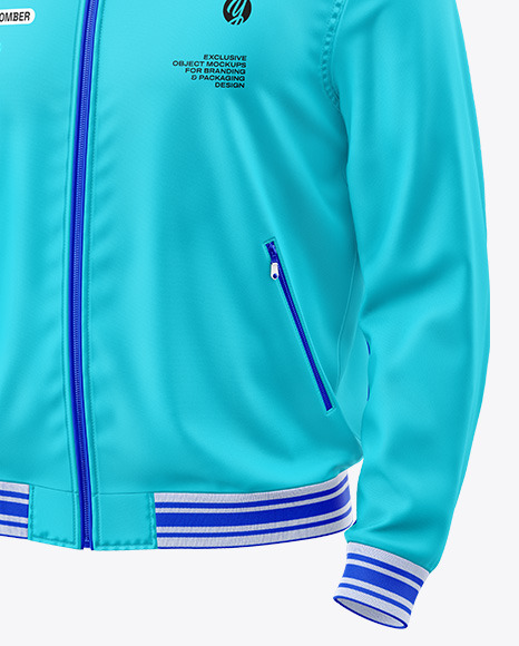 Men's Zipped Bomber Jacket Mockup