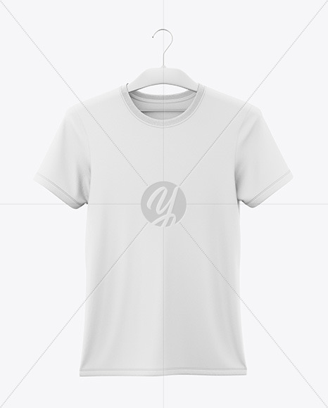 T-Shirt on Hanger Mockup - Front View