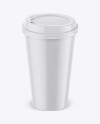 Coffee Cup Mockup - Front View (High-Angle Shot)