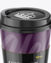 Coffee Cup With Sleeve Mockup - Front View (High-Angle Shot) Coffee Cup With Sleeve Mockup - Front View (High-Angle Shot)