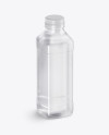 Clear PET Water Bottle Mockup - Half Side View (High-Angle Shot)