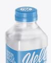 Clear PET Water Bottle Mockup - Half Side View (High-Angle Shot)