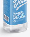 Clear PET Water Bottle Mockup - Half Side View (High-Angle Shot)