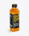 Glossy PET Bottle Mockup - Half Side View (High-Angle Shot)