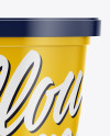 Glossy Sour Cream Container Mockup