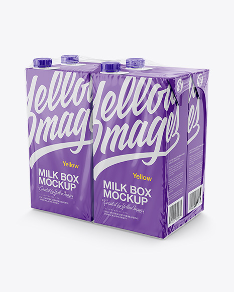 Pack With 4 Carton Packages Mockup