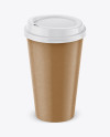 Paper Coffee Cup Mockup - Front View (High-Angle Shot)