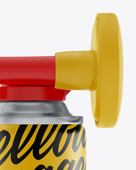Portable Air Horn With Matte Can Mockup
