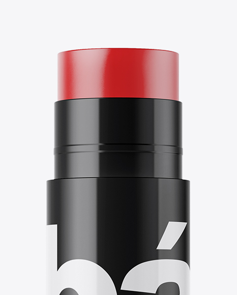 Opened Glossy Lip Balm Tube Mockup