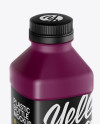 Matte PET Bottle Mockup - Half Side View (High-Angle Shot)