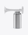 Portable Air Horn Metallic Can Mockup