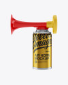 Portable Air Horn Metallic Can Mockup