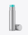 Opened Metallic Lip Balm Tube Mockup