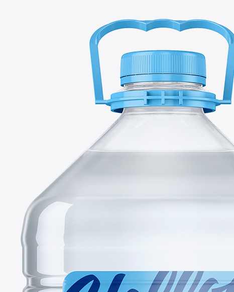 5L Clear PET Water Bottle Mockup