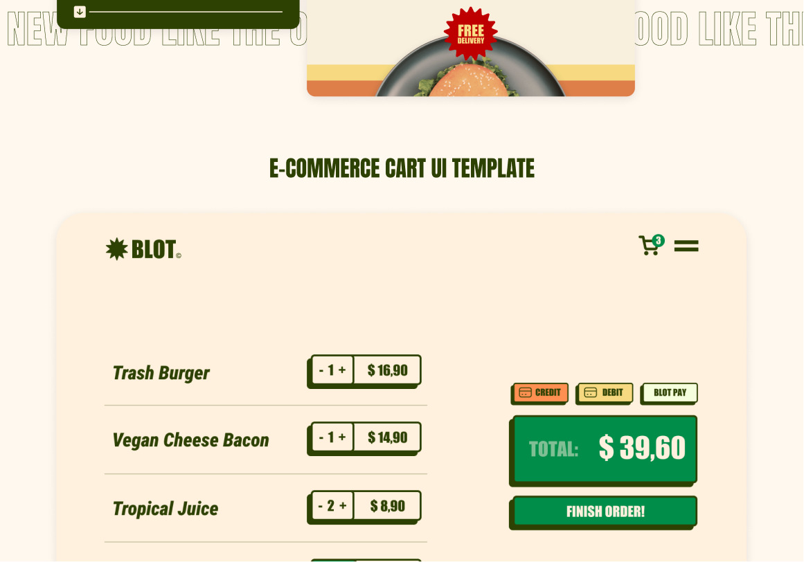 Restaurant UI Website Template