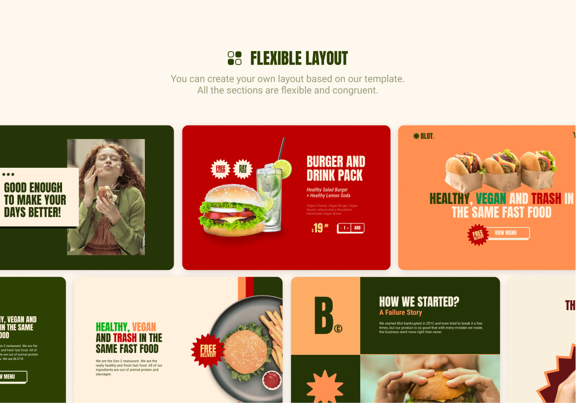 Restaurant UI Website Template