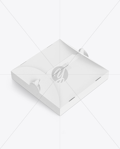 Kraft Pizza Box w/ Handle Mockup