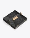 Kraft Pizza Box w/ Handle Mockup