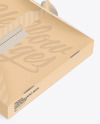 Kraft Pizza Box w/ Handle Mockup