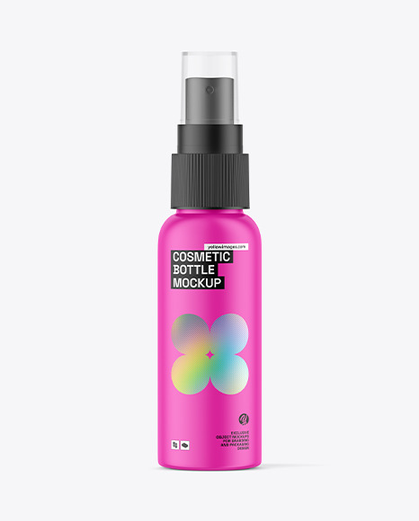 Matte Spray Bottle Mockup