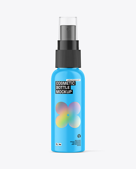 Glossy Spray Bottle Mockup