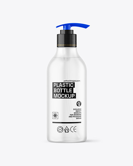 Frosted Cosmetic Bottle with Pump Mockup