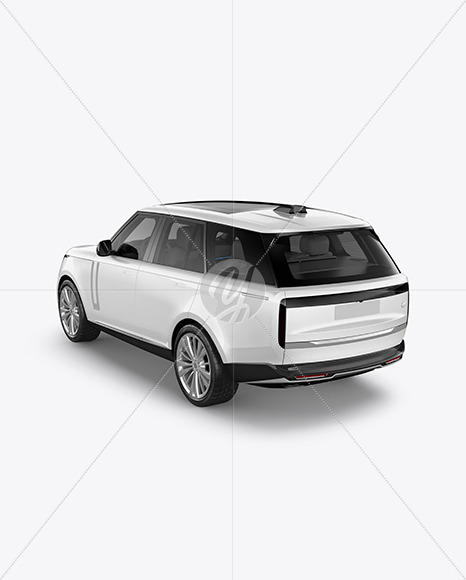 Crossover SUV Mockup - Back Half Side View